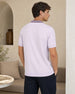 Contrast Collar Textured Polo T-Shirt