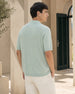 Structured Raglan Knit Polo T-Shirt