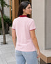 Women’s Contrast Collar Zip-Up Polo T-Shirt