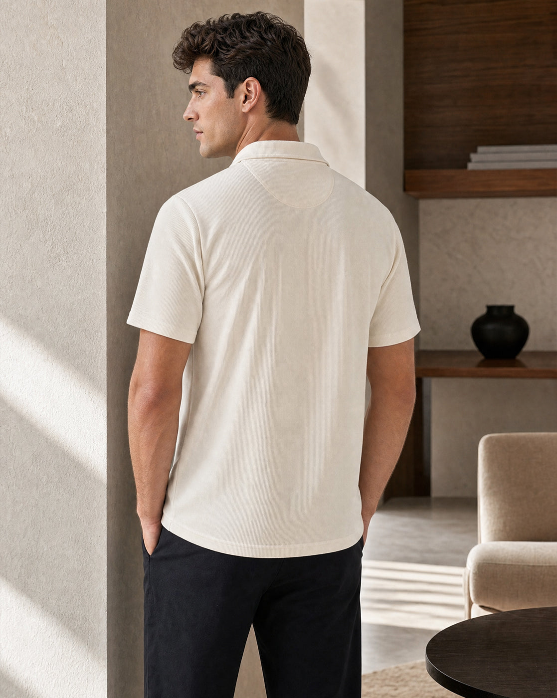 Nobero Rib Textured Polo