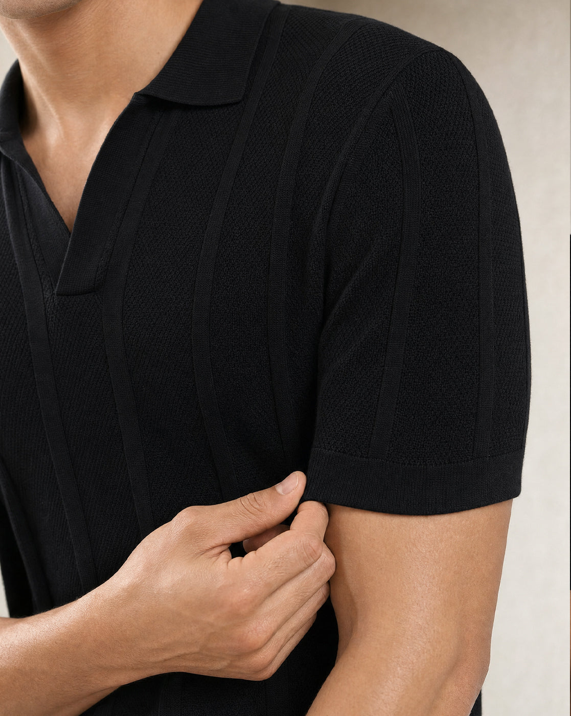 Urban Textured Polo T-Shirt