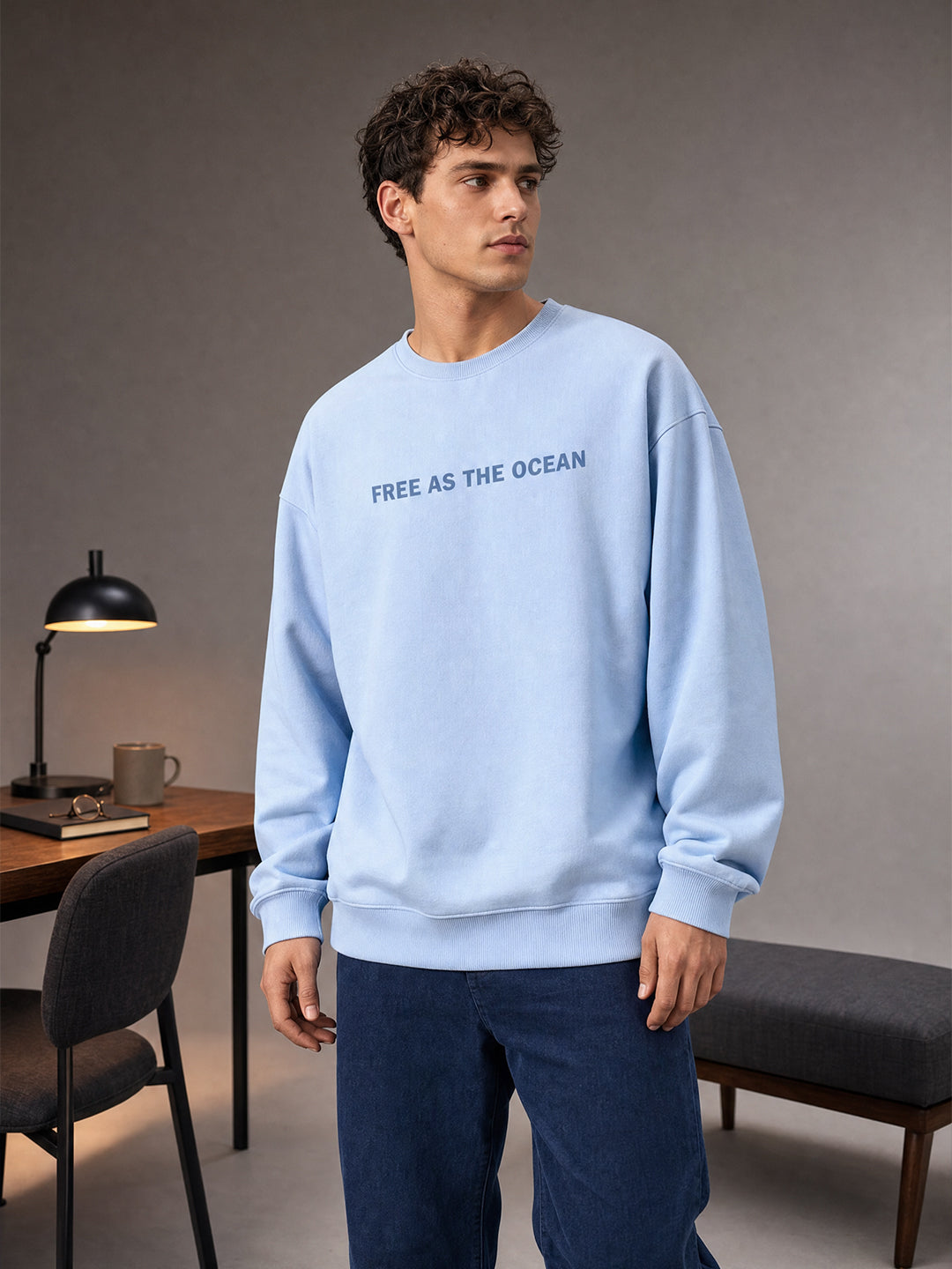 Free as the Ocean Oversized  Sweatshirt