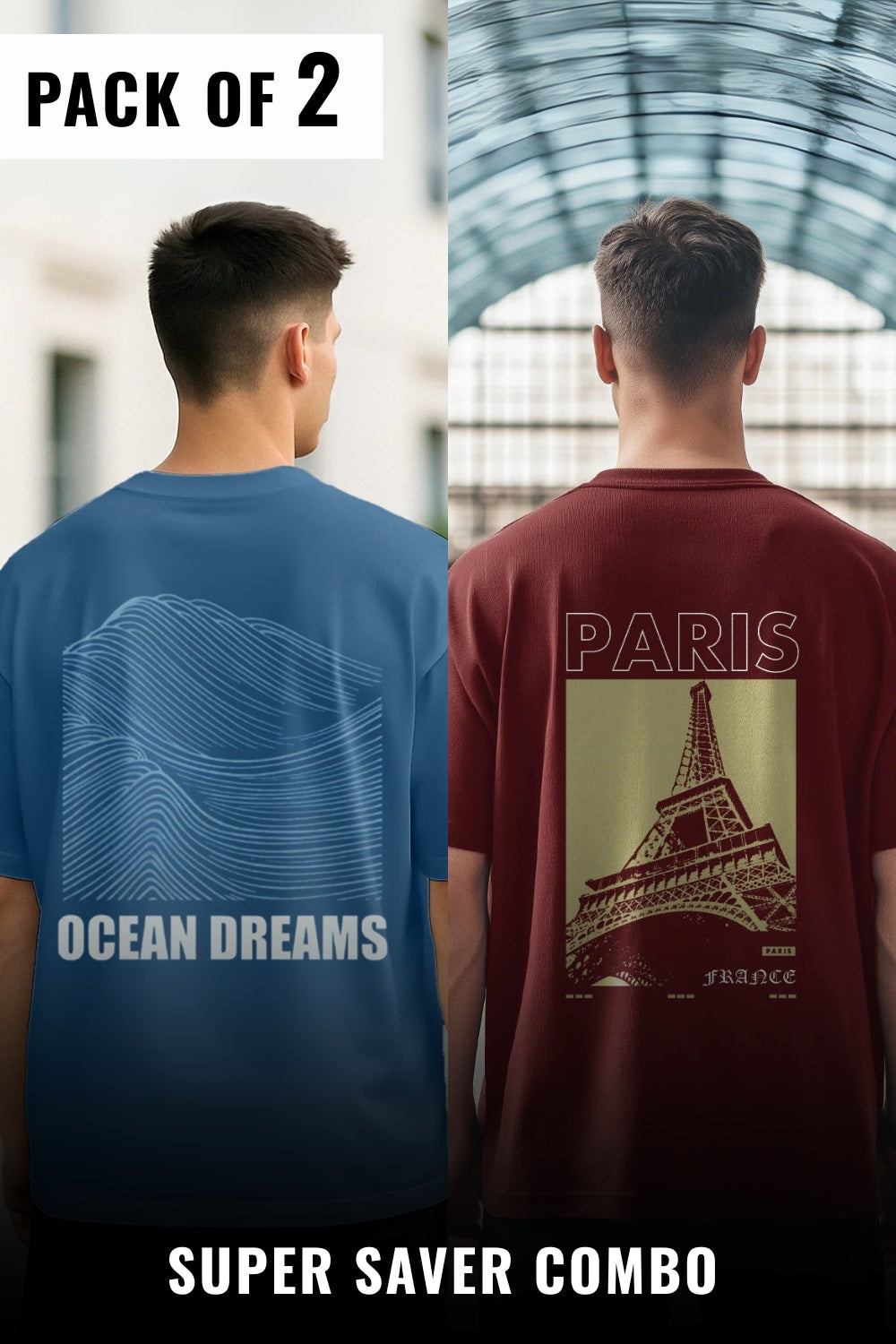 Pack of 2 Oversized Tees