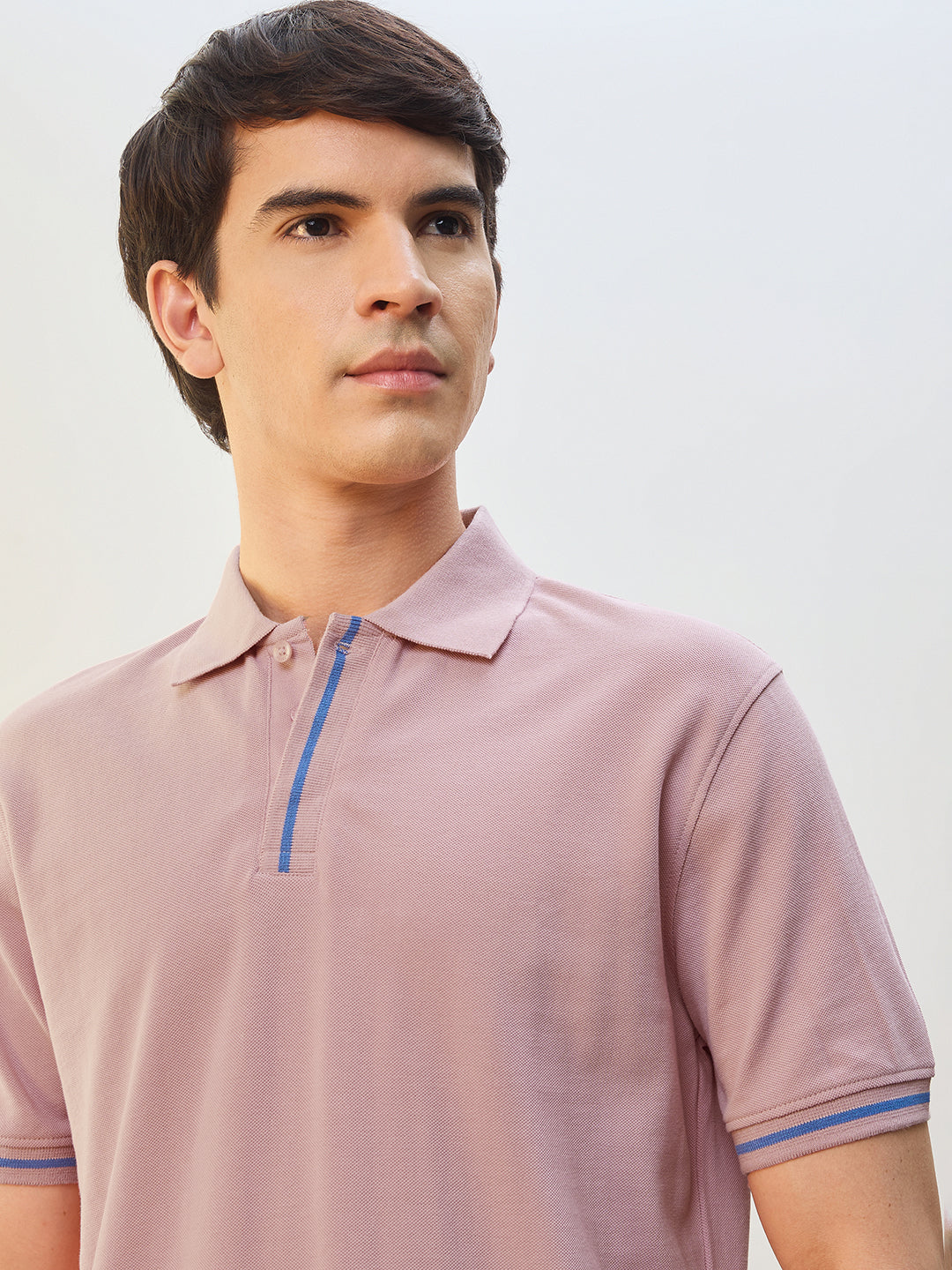 Contrast Tipped Polo T-Shirt