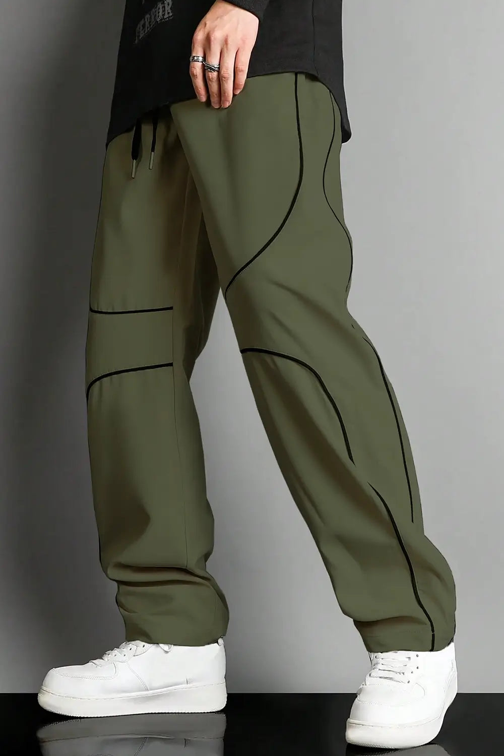 Olive Piping Joggers