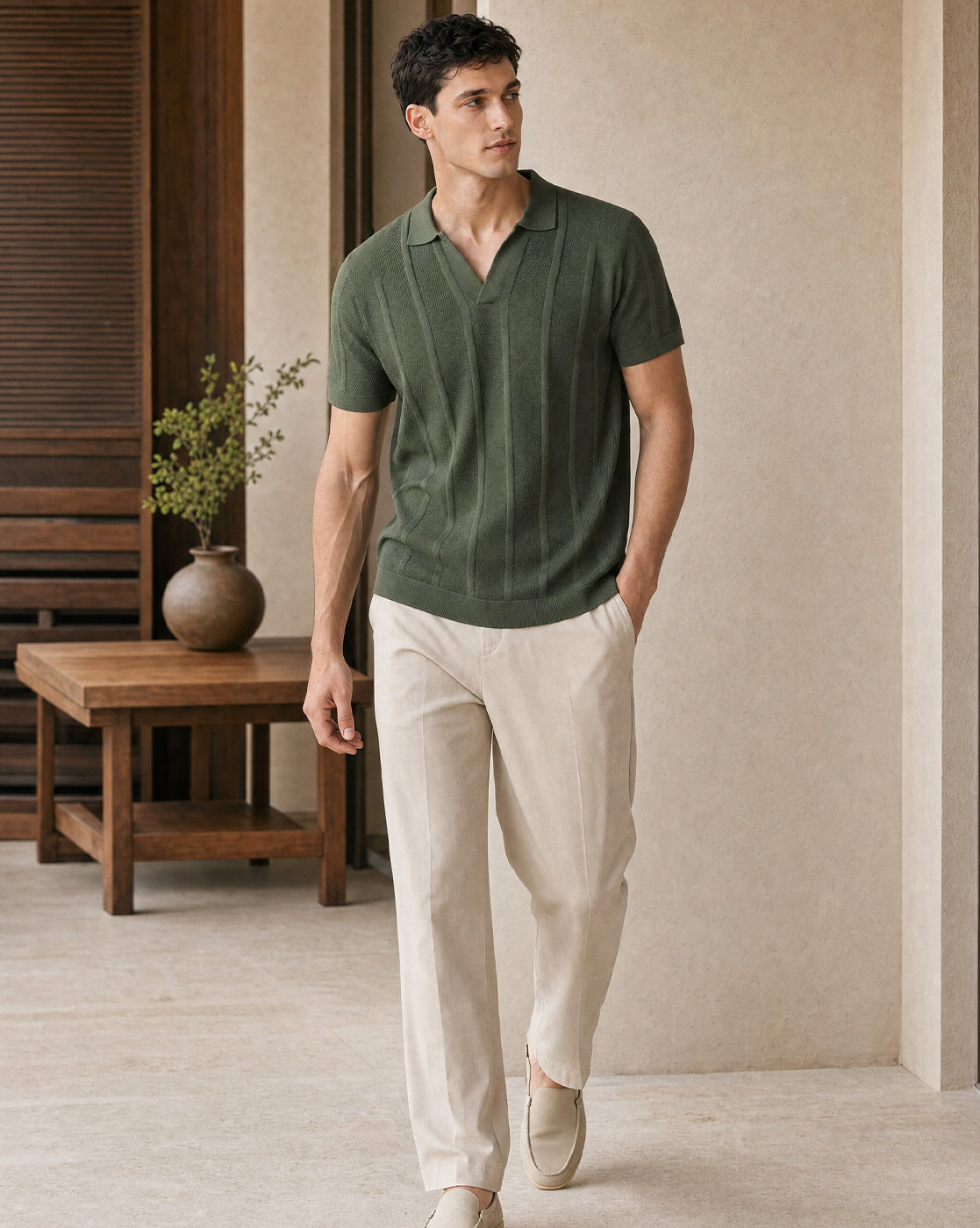 Urban Textured Polo T-Shirt