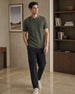 Cascade Zip Textured Polo T-Shirt