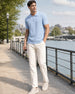 Cascade Zip Textured Polo T-Shirt