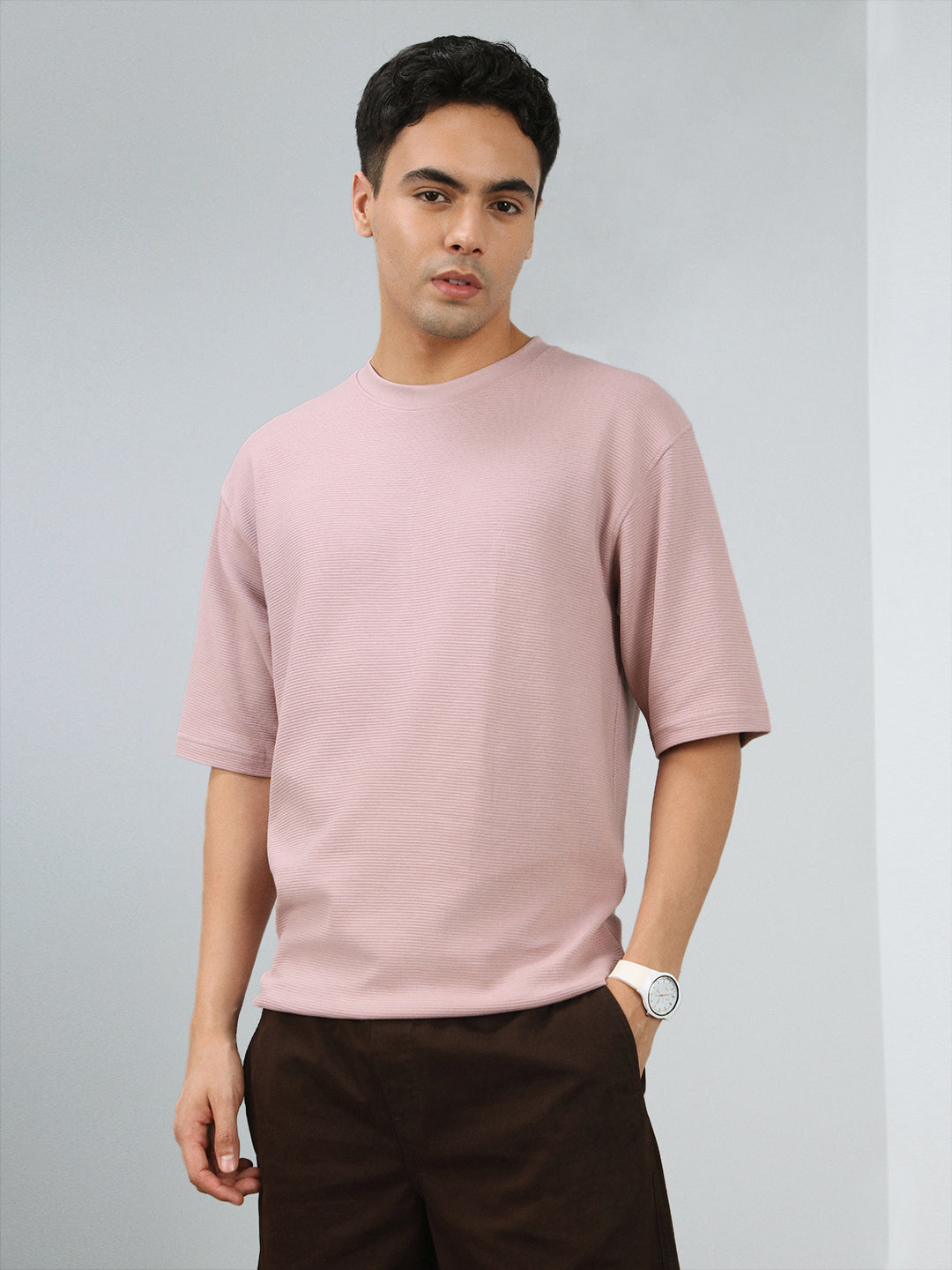 Ottoman Textured Relaxed Fit Tee