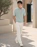 Structured Raglan Knit Polo T-Shirt