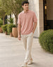 Structured Raglan Knit Polo T-Shirt