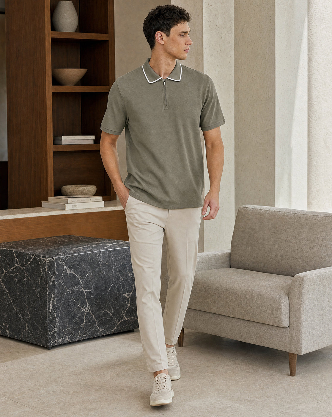 EdgeLine Zip Polo T-Shirt