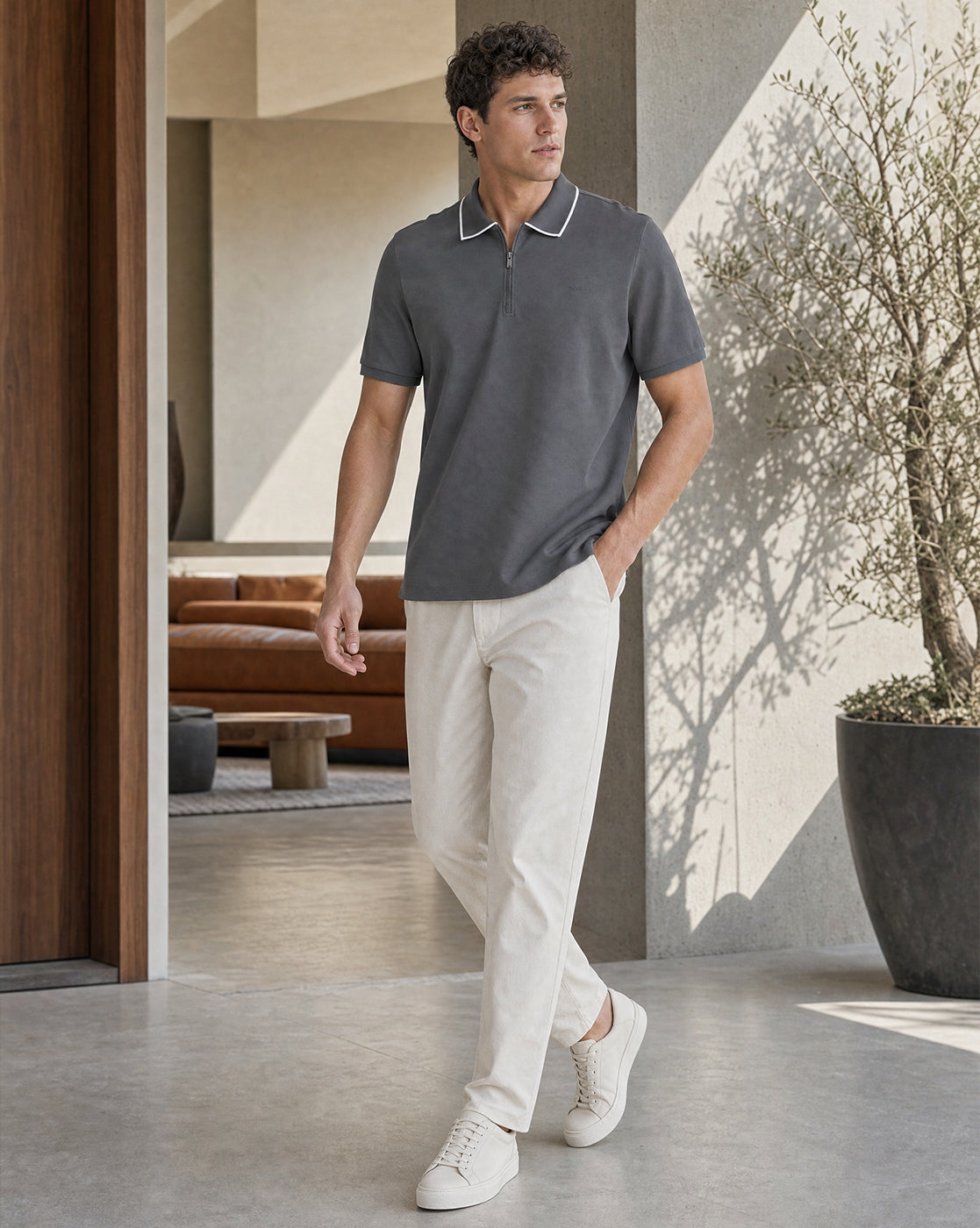 EdgeLine Zip Polo T-Shirt