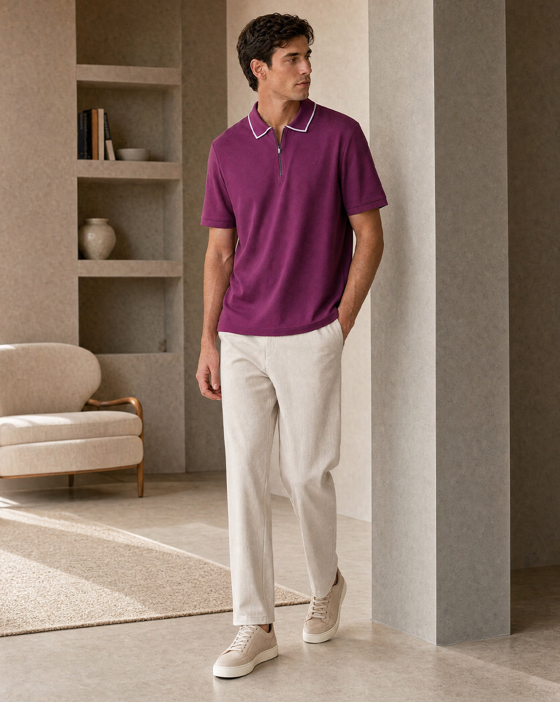 EdgeLine Zip Polo T-Shirt