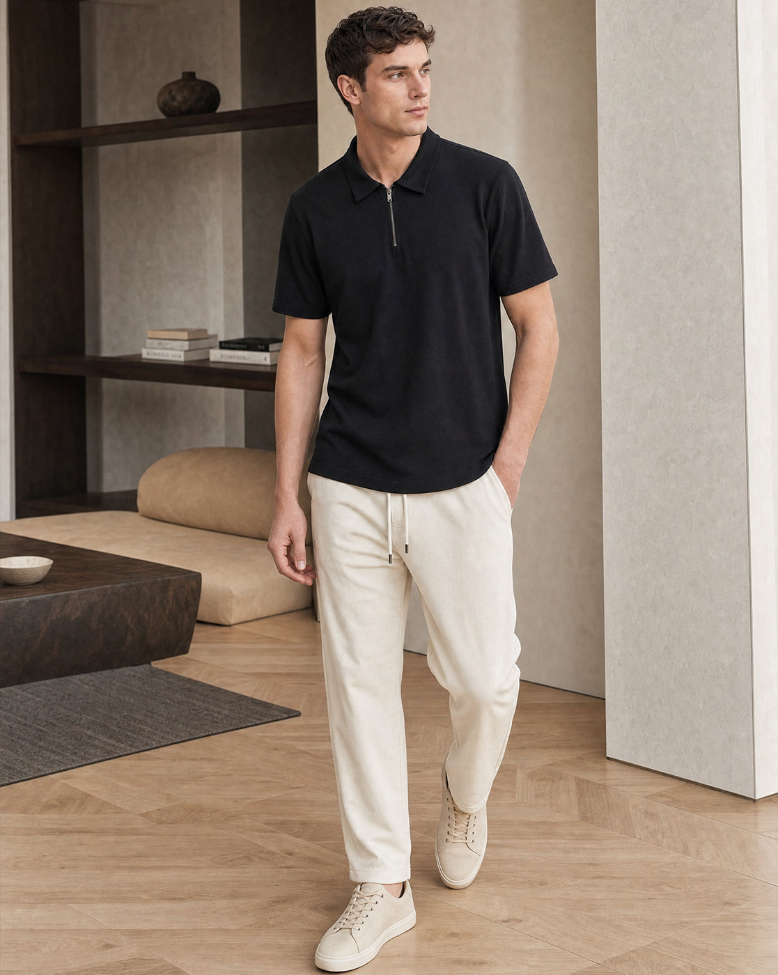 Nobero Rib Textured Polo