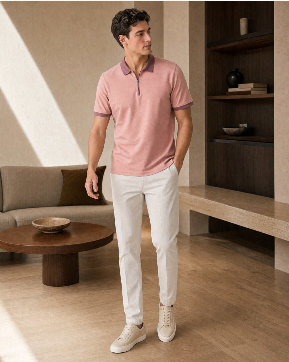 Coastline Zip Polo T-Shirt
