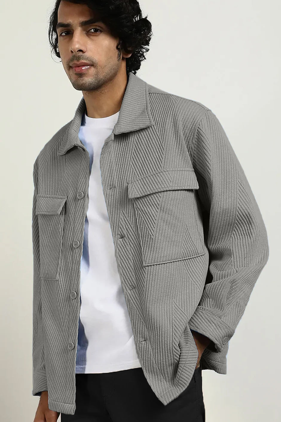 Oversized Textured Shackets
