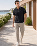 Zip Collar Polo T-Shirt