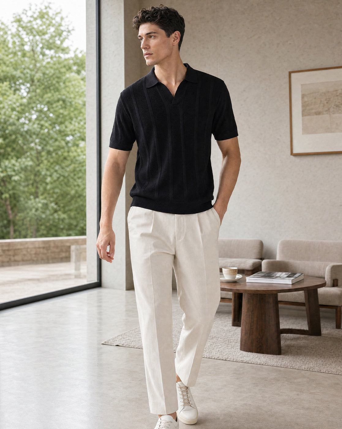 Urban Textured Polo T-Shirt