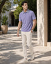 Striped Collar Polo T-Shirt