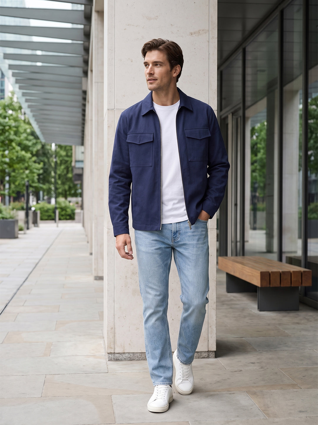 Cotton Twill Utility Jacket