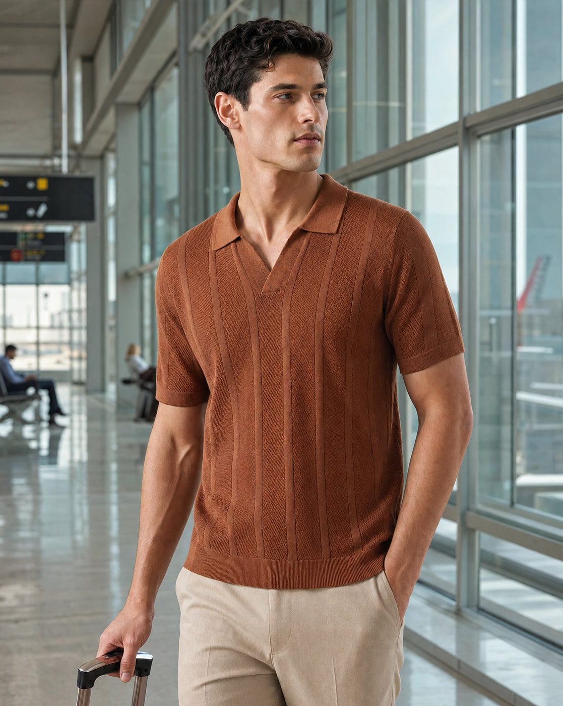 Urban Textured Polo T-Shirt