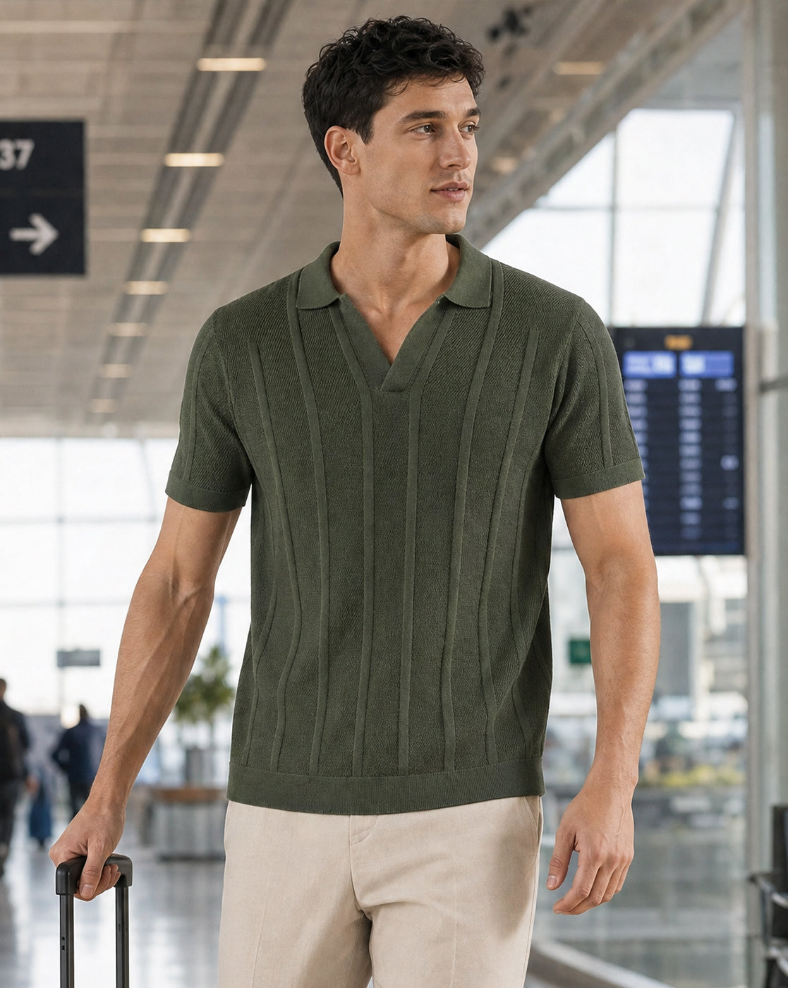 Urban Textured Polo T-Shirt