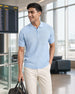 Oceanic Knit Textured Polo T-Shirt
