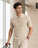 Oceanic Knit Textured Polo T-Shirt