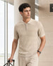 Oceanic Knit Textured Polo T-Shirt