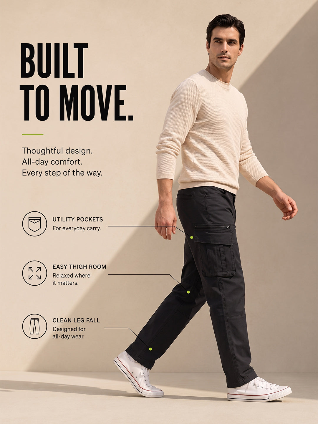 Zipper Utility Cargo Pants