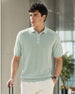 Structured Raglan Knit Polo T-Shirt