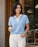 Women’s Contrast Johnny Collar Polo T-Shirt