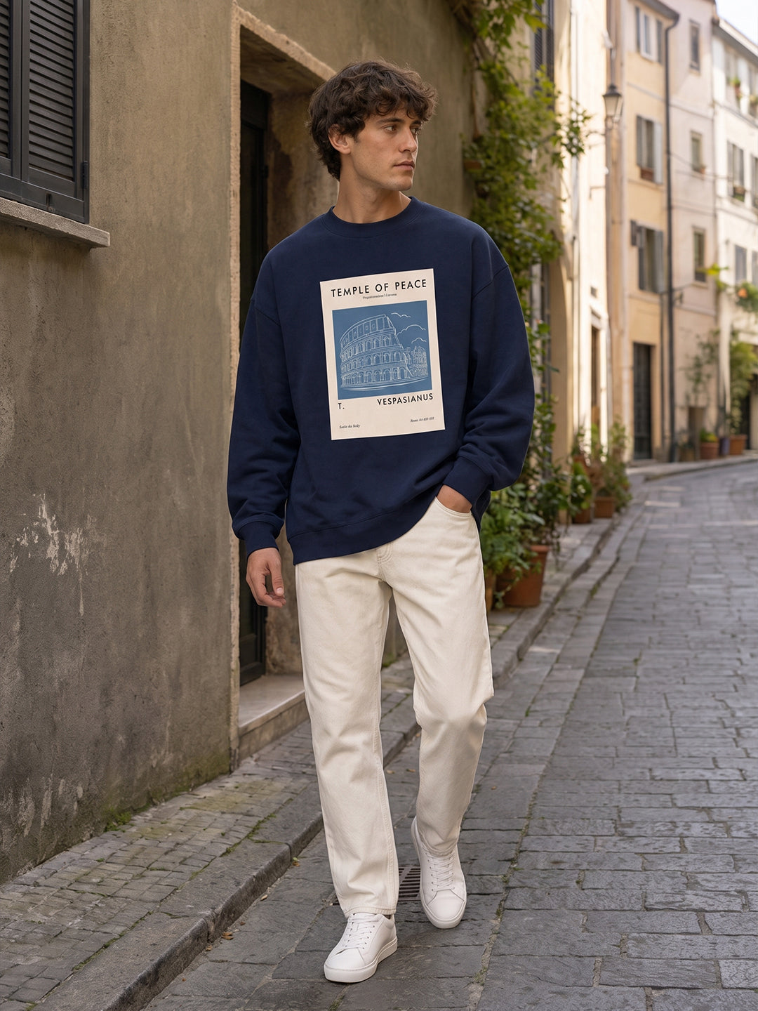 Temple Of Peace Oversized  Sweatshirt