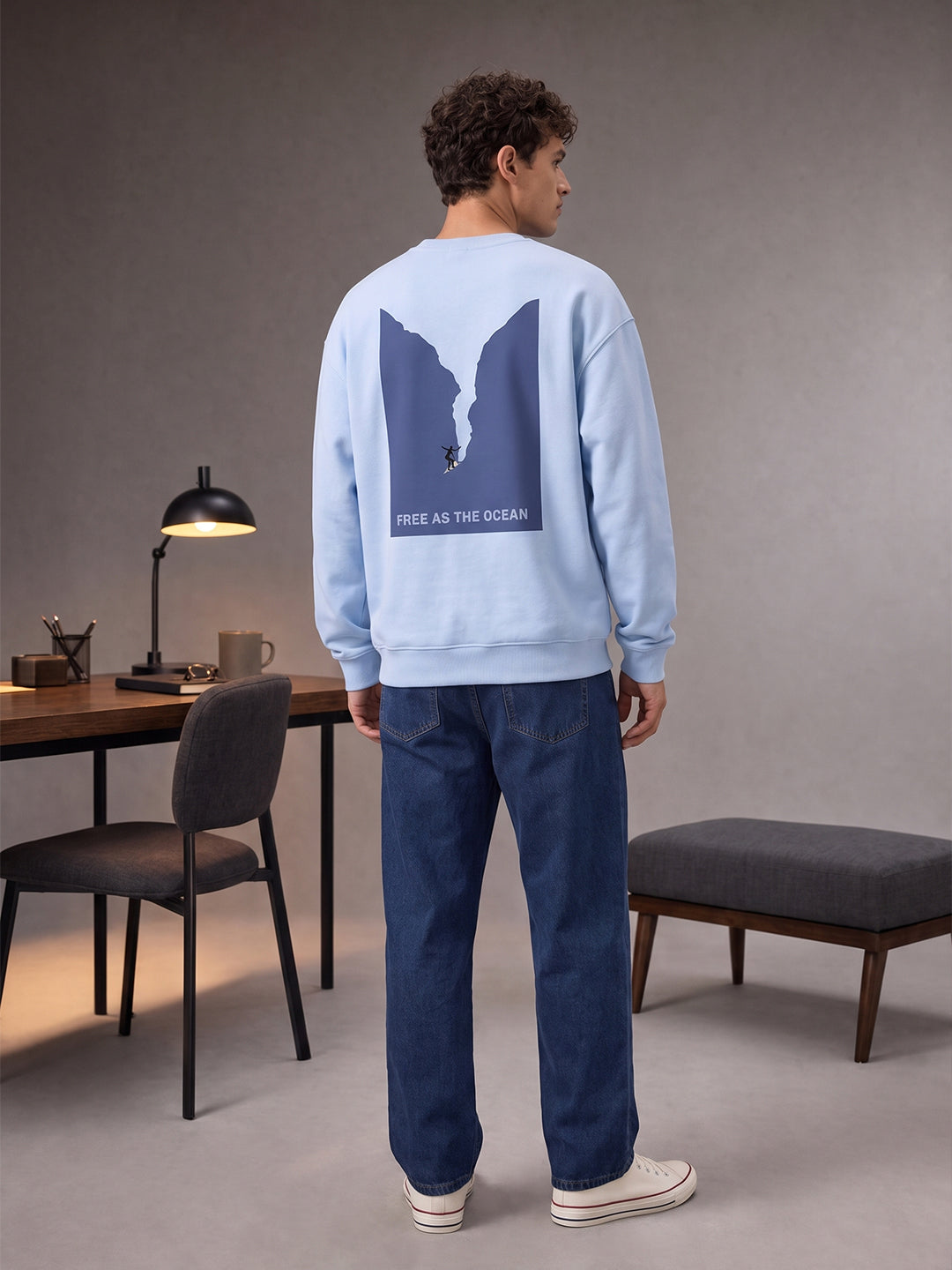 Free as the Ocean Oversized  Sweatshirt