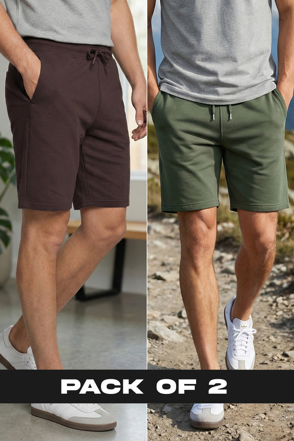2-Pack Zip Pocket Shorts