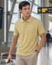 Striped Collar Polo T-Shirt