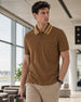 Striped Collar Polo T-Shirt