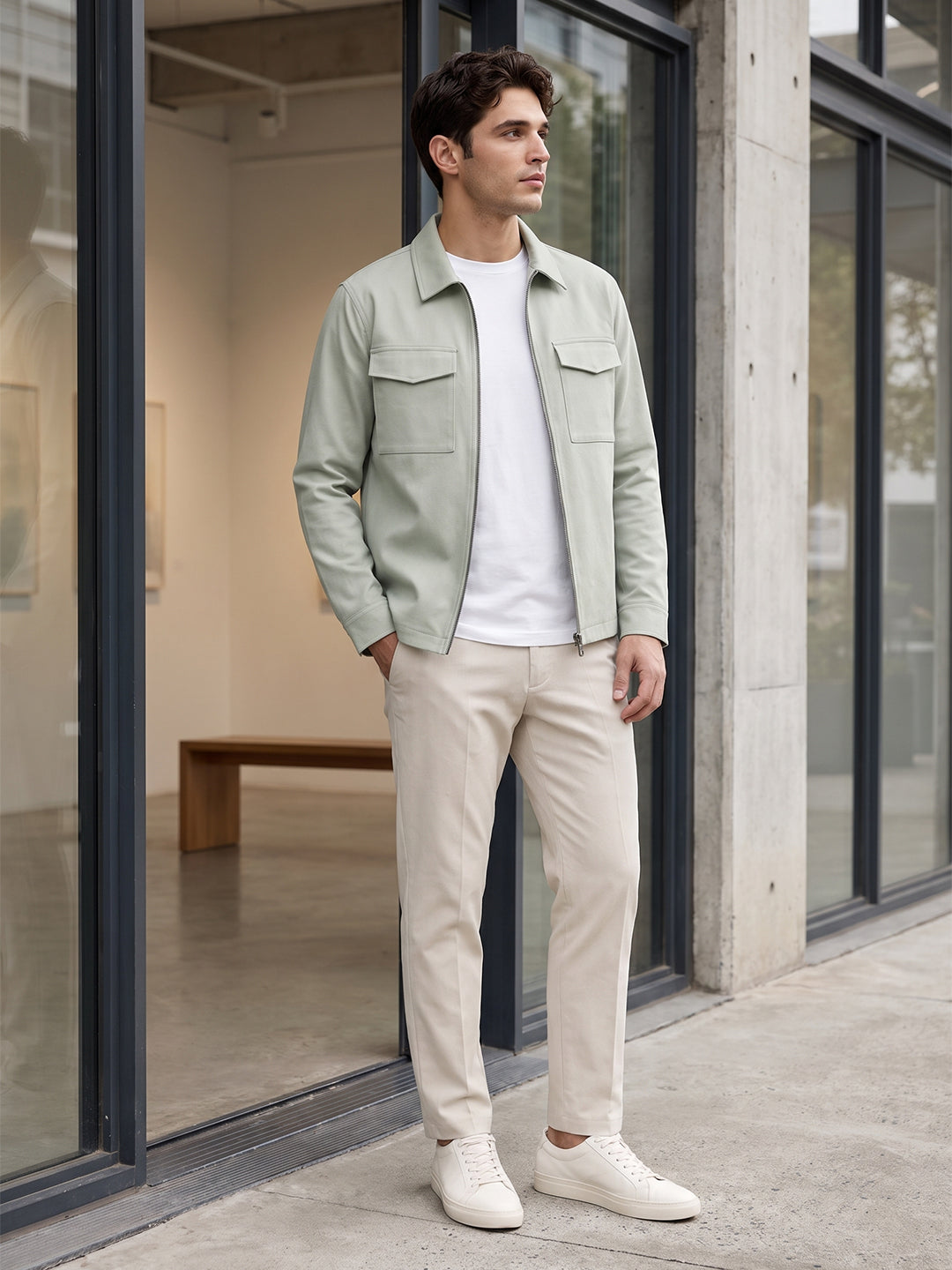 Cotton Twill Utility Jacket
