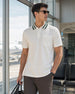 Striped Collar Polo T-Shirt