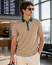 Zipper Collar Polo T-Shirt