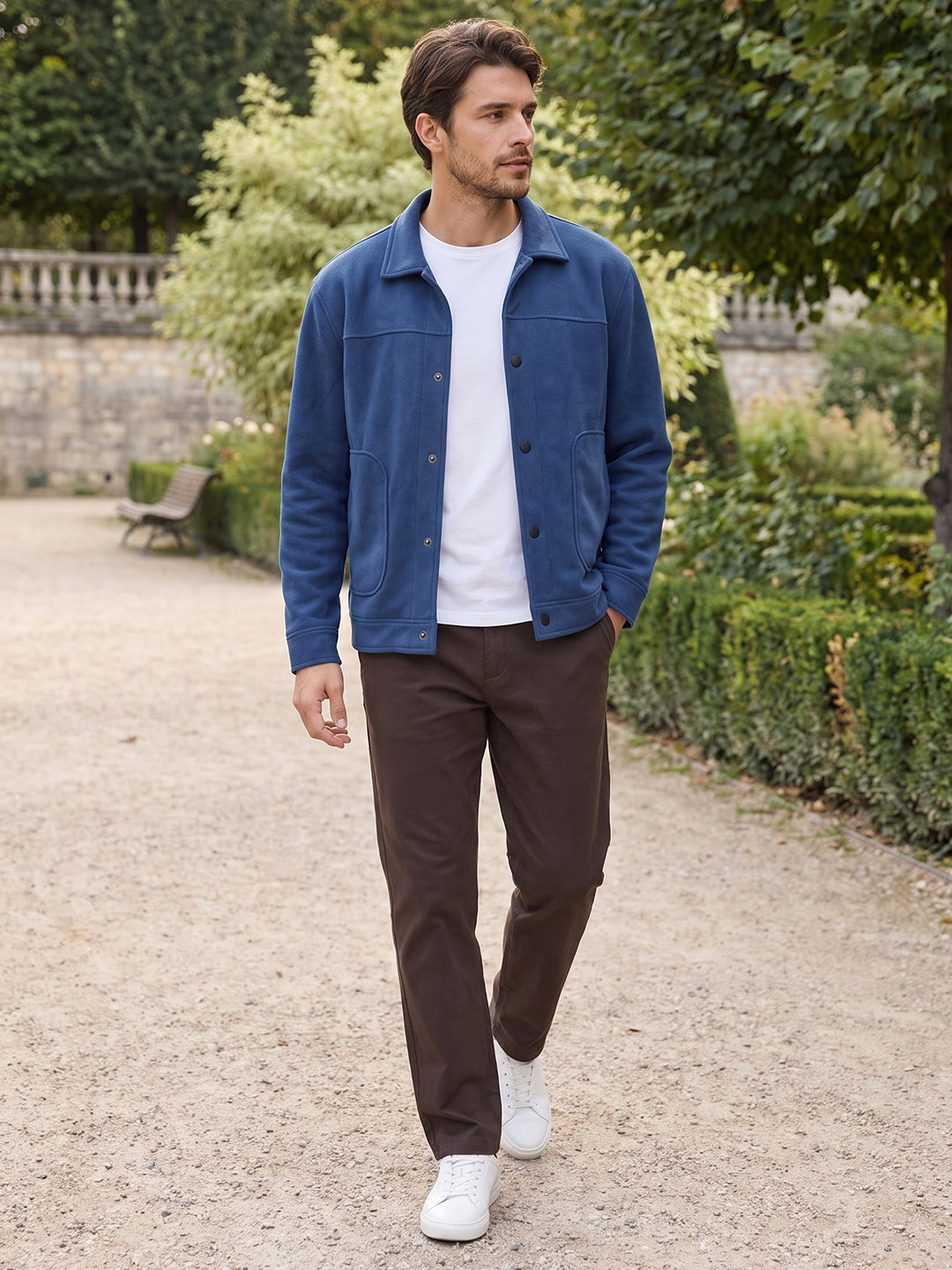 Men’s Regular Fit Knitted Suede Shacket