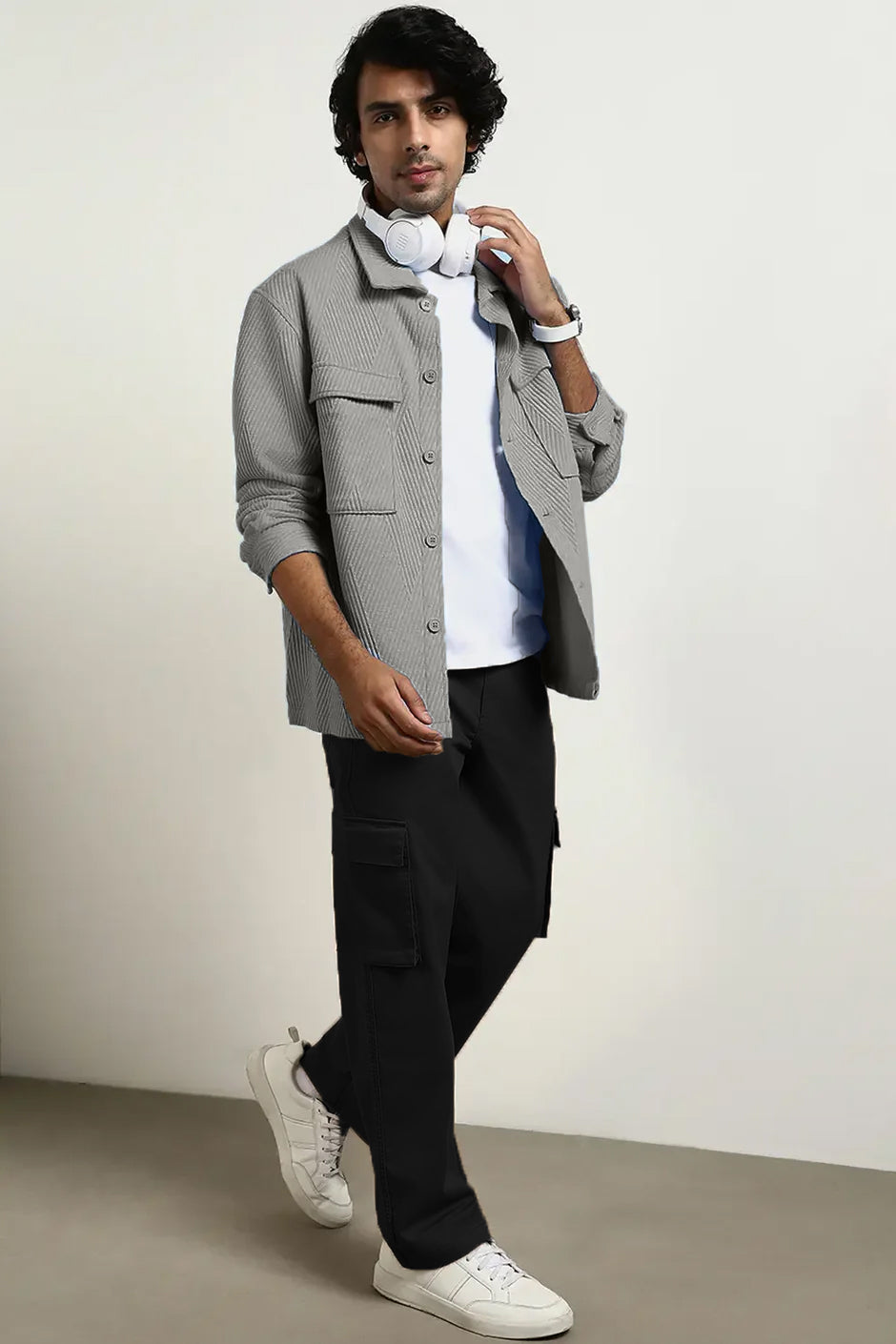 Oversized Textured Shackets