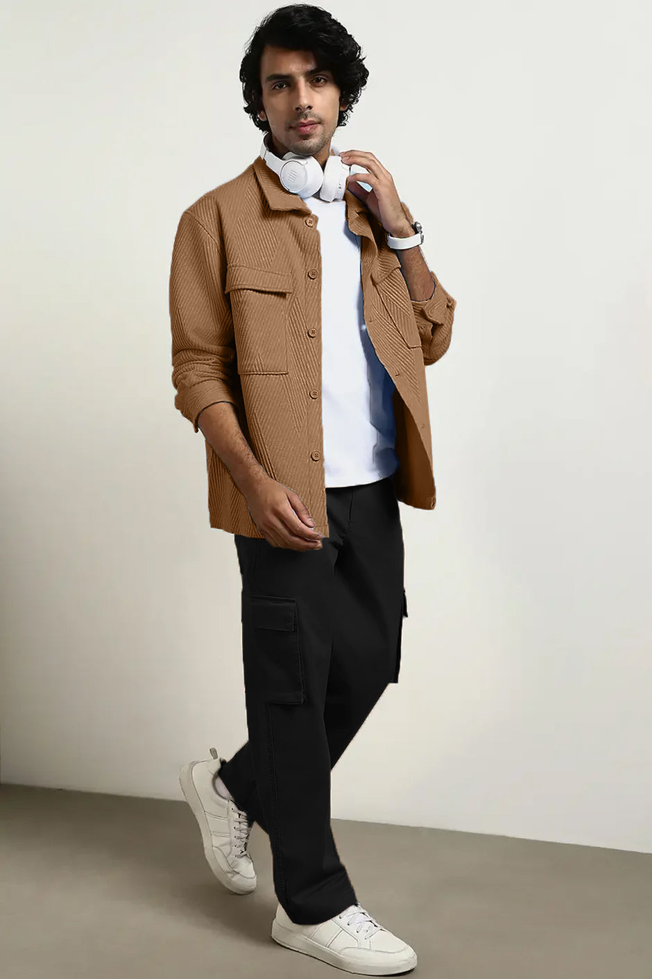Oversized Textured Shackets