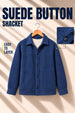 Men’s Regular Fit Knitted Suede Shacket