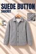 Men’s Regular Fit Knitted Suede Shacket