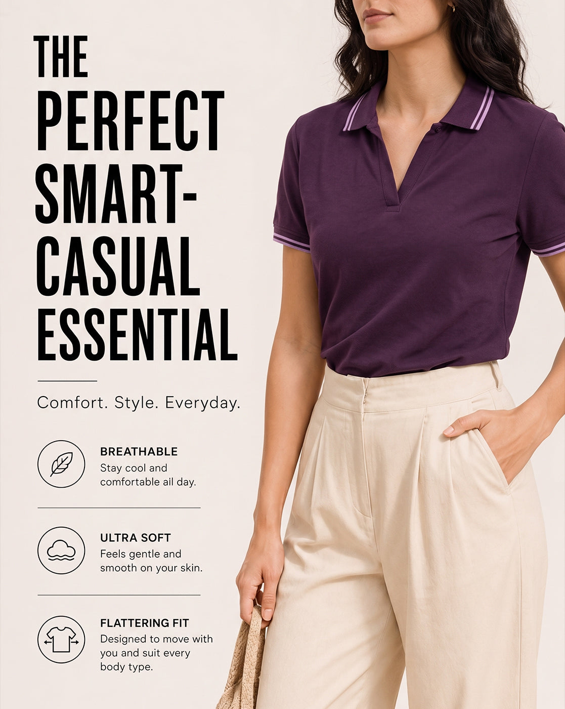 Johnny Collar Women Polo T-shirt
