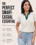Women’s Contrast Johnny Collar Polo T-Shirt