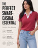 Women’s Contrast Johnny Collar Polo T-Shirt
