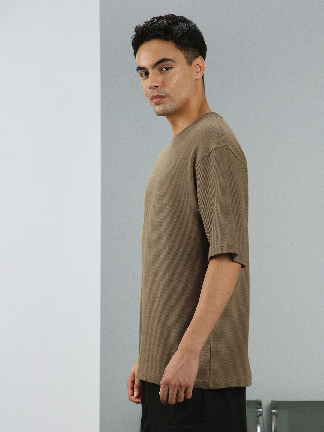 Ottoman Textured Relaxed Fit Tee